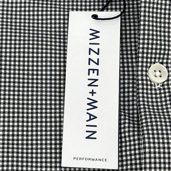 Mizzen+Main Spinnaker Shirt Men XL‎ Button Down White Black Helmets to Hard Hats - Picture 4 of 11